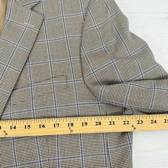 Peter Millar Crown Crafted Wool Sport Coat Blazer Men 44R Harrison Glen Plaid - Picture 14 of 16